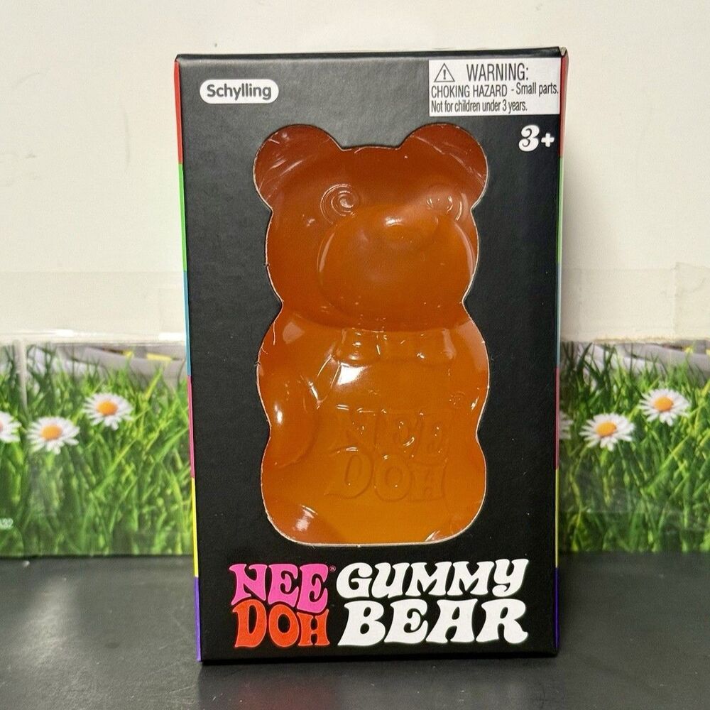 NeeDoh Gummy Bear - Orange - Brand New Sealed - Schylling